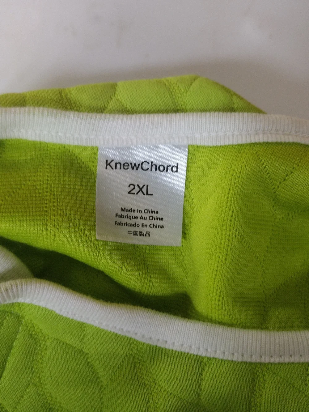 Embroidered Lime Green Quilted Top - 
